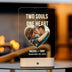 Two Souls One Heart  Valentine's Dat Gift Personalized Photo Collage Plaque Custom Collage Photo on Acrylic Unique Photo Night Light Ultimate Gift for Her