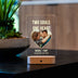 Two Souls One Heart  Valentine's Dat Gift Personalized Photo Collage Plaque Custom Collage Photo on Acrylic Unique Photo Night Light Ultimate Gift for Her