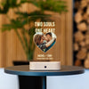 Two Souls One Heart  Valentine's Dat Gift Personalized Photo Collage Plaque Custom Collage Photo on Acrylic Unique Photo Night Light Ultimate Gift for Her